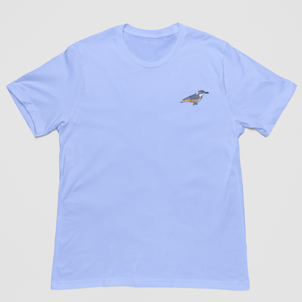 Nuthatch Embroidered Tshirt, Nuthatch Embroidered British Bird