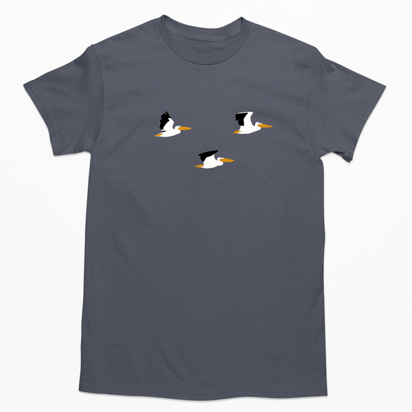 Pelican Tshirt, Embroidered Pelican Tshirt, British birds