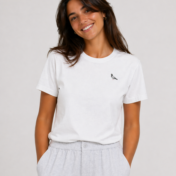 Pigeon TShirt, Embroidered Pigeon TShirt
