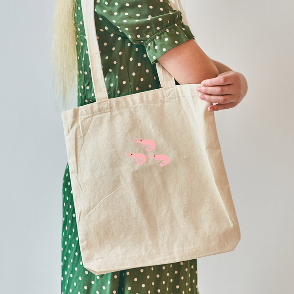 Prawn Tote Bag, Shrimp Tote Bags