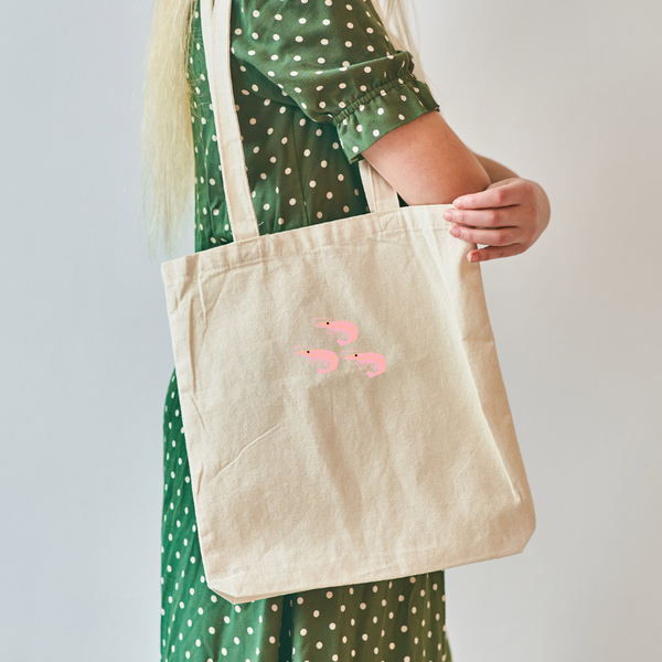 Prawn Tote Bag, Shrimp tote bags