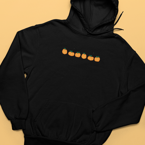 Pumpkin Embroidered Hoodie