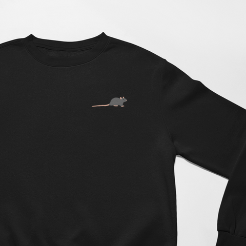 Rat Sweatshirt, Rat Embroidered Jumper