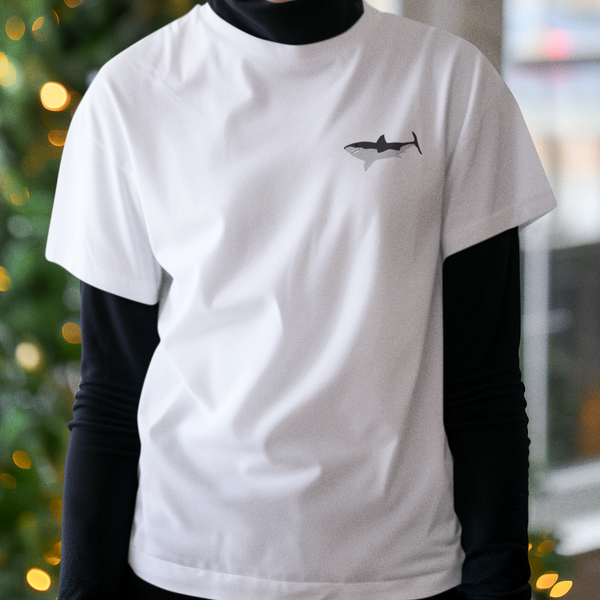 Shark Tshirt, Embroidered Shark Tshirt, Sharks Tshirts