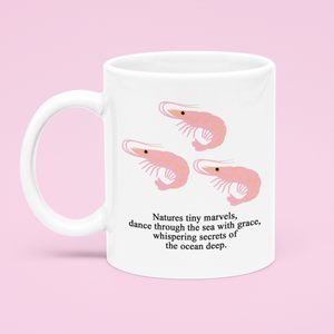 Shrimp Prawn Mug, Prawn illustration by Wonderful World