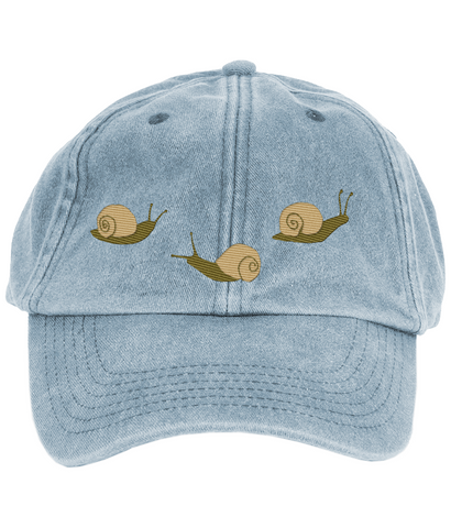 Snail Embroidered Cap