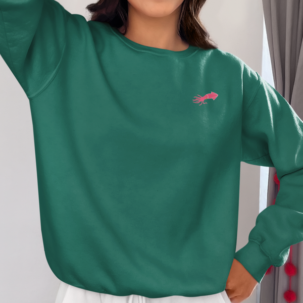 Giant Squid Jumper, Embroidered Giant Squid Sweatshirt