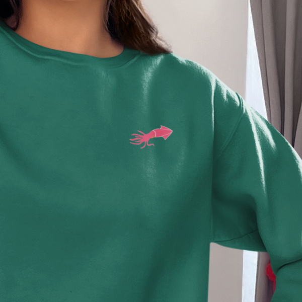 Squid Embroidered Jumper, Giant Squid Sweatshirt