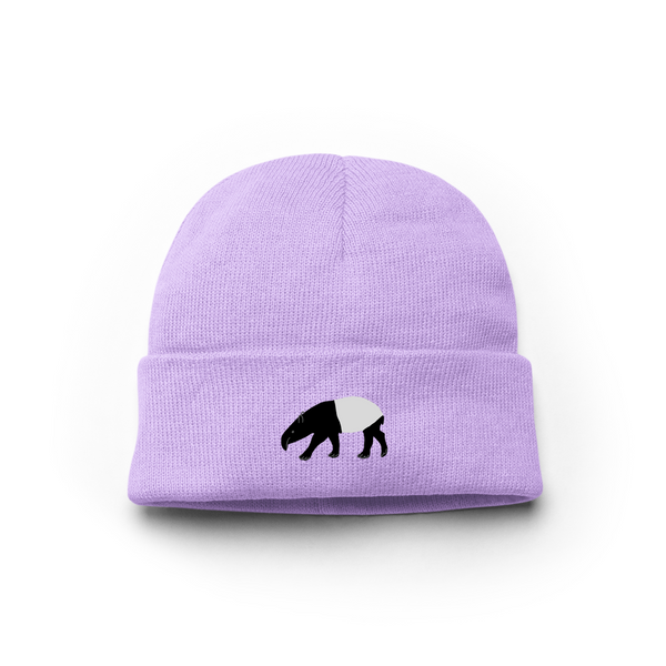 Tapir Beanie Hat, Embroidered Tapir Beanie