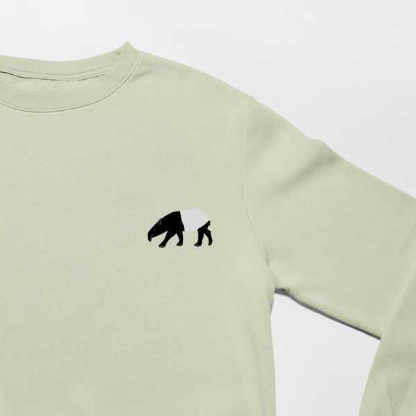 Malayan Tapir Sweatshirt, Embroidered Tapir Jumper