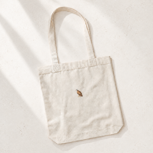 Vulture Tote Bag, Embroidered Vultures Bird of Prey Tote bags