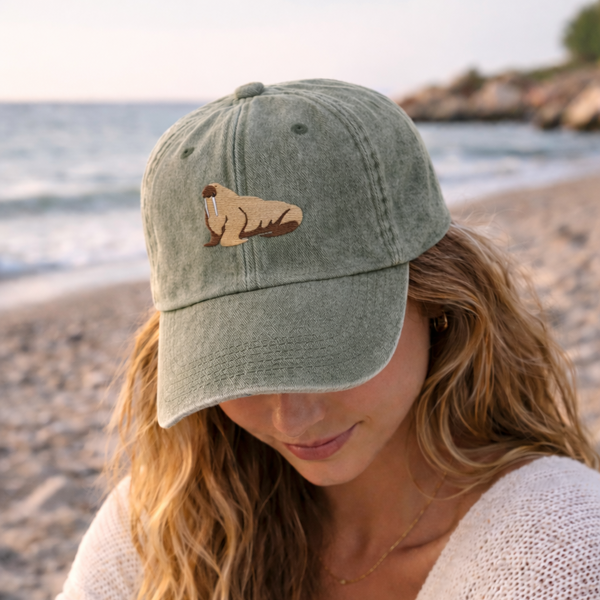 Walrus Embroidered Cap, Walrus Cap