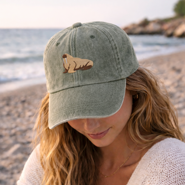 Walrus Embroidered Cap, Walrus Cap