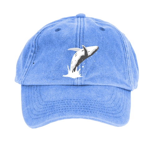 Humpback Whale Cap, Embroidered Humpback Whale