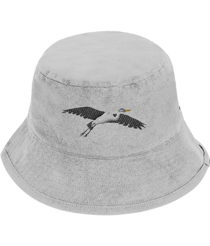 Heron Embroidered Bucket Hat