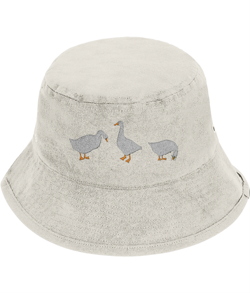 Geese Embroidered Bucket Hat