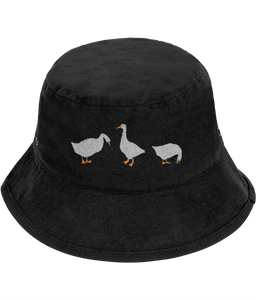 Geese Embroidered Bucket Hat