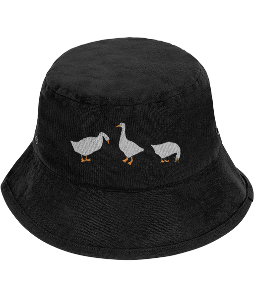 Geese Embroidered Bucket Hat