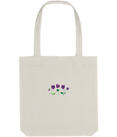 Violet Embroidered Tote bag