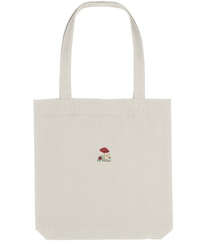 Mushroom Toadstool Embroidered Tote Bag