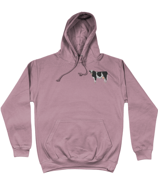 Cow Embroidered Hoodie