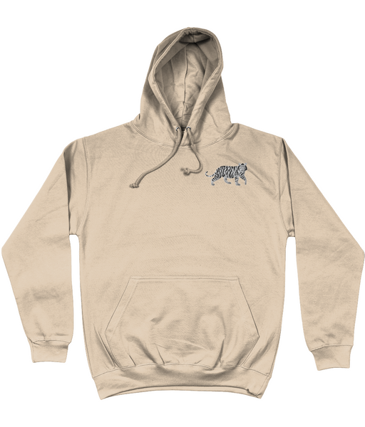 White Tiger Embroidered Hoodie