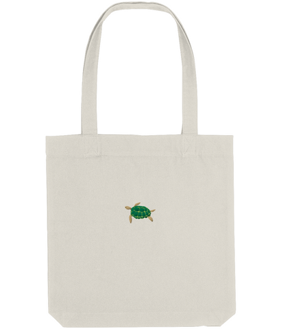 Turtle Embroidered Tote Bag