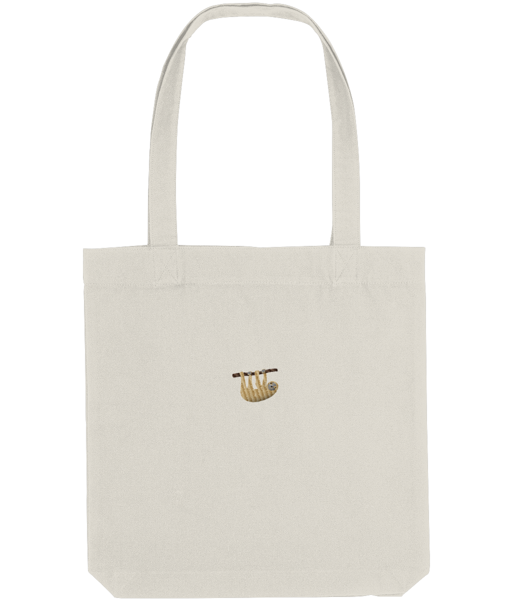 Sloth Embroidered Tote Bag