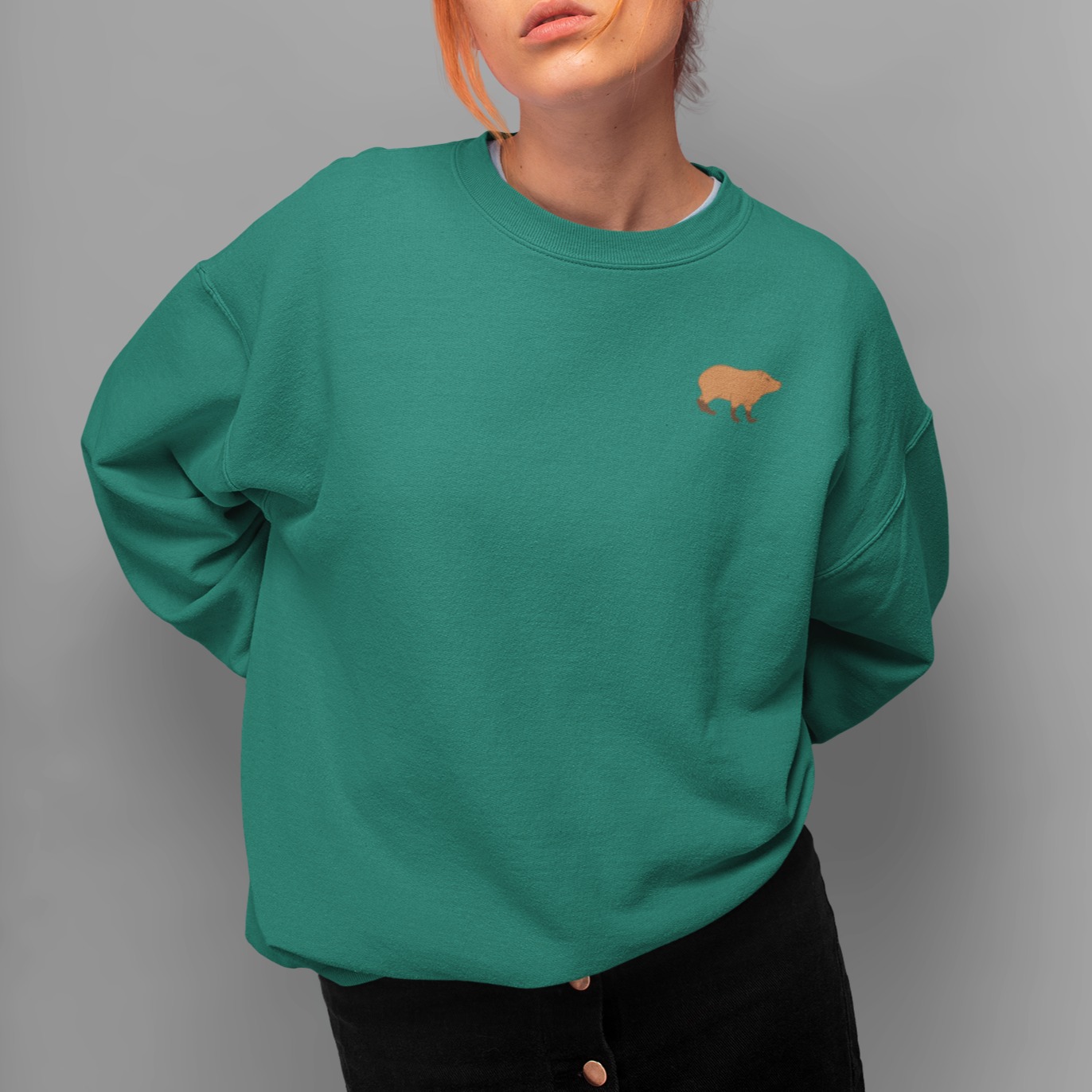 Capybara Embroidered Sweatshirt