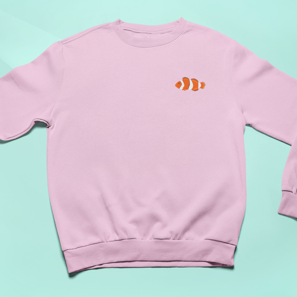 Clownfish Embroidered Sweatshirt by Wonderful World