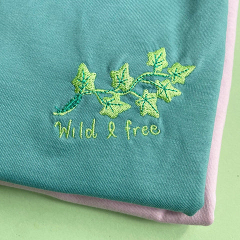 Ivy Embroidered Tshirt Wonderful World 