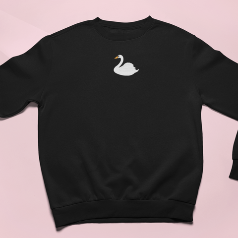 Swan embroidered sweatshirt, Swan Jumper