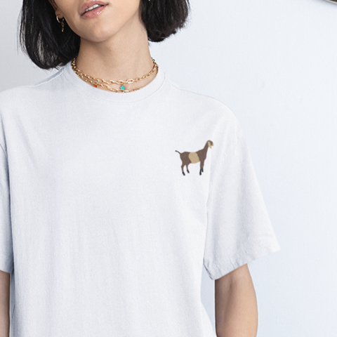 Goat Embroidered Tshirt