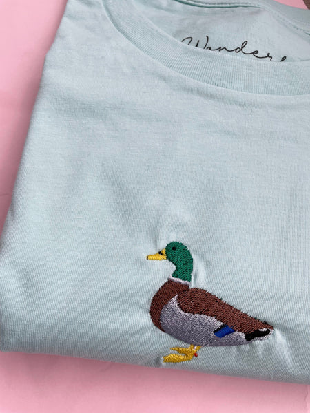 Mallard duck embroidered tshirt