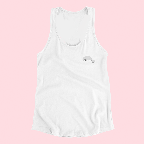 Manatee Embroidered Tank Top Vest