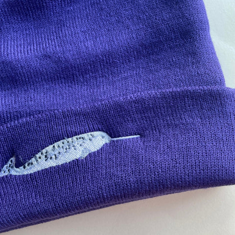 Narwhale Embroidered Beanie Hat