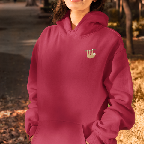 Sloth Embroidered Hoodie by Wonderful World