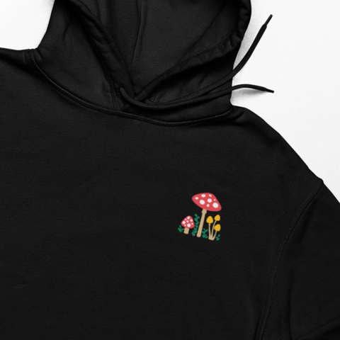 Mushroom Toadstool Embroidered Hoodie