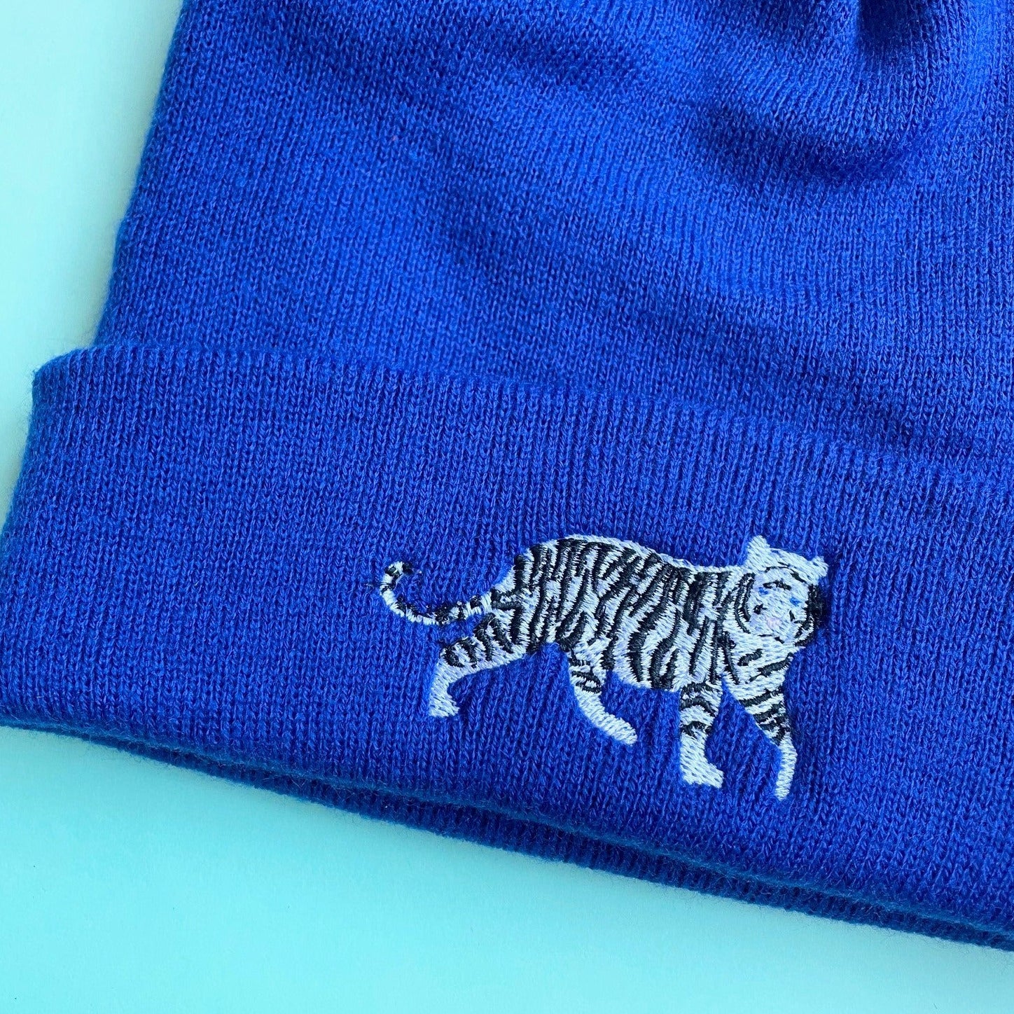 White Tiger Beanie Hat