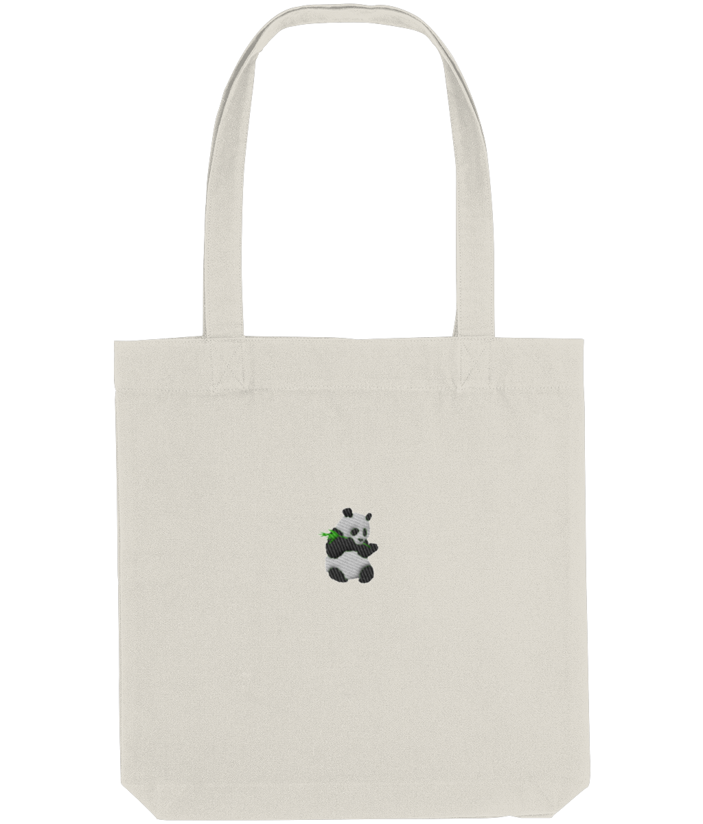 Giant Panda Embroidered Tote Bag