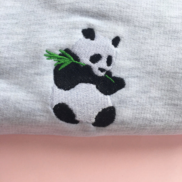 Giant Panda Embroidered Hoodie