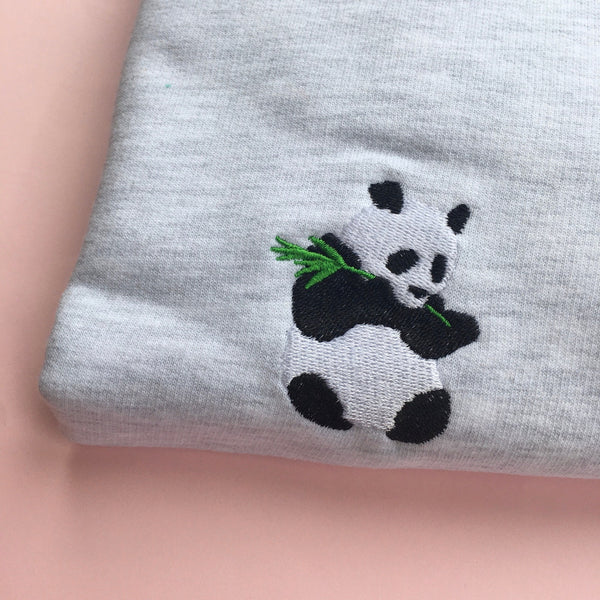 Giant Panda Embroidered Hoodie