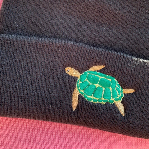 Turtle Embroidered Beanie hat